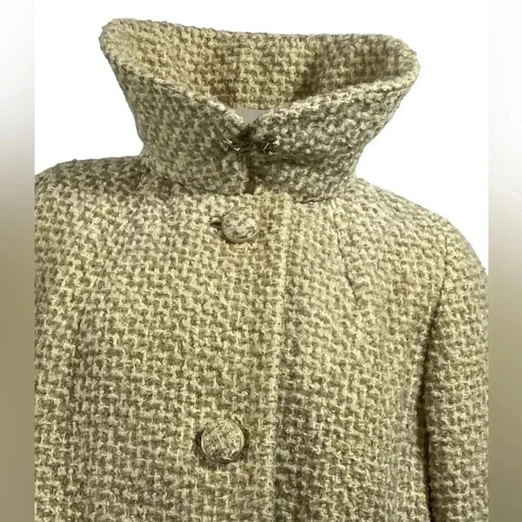 Vintage Custom Cloak Toronto Irish Tweed  Beige Button Jacket - Picture 4 of 11